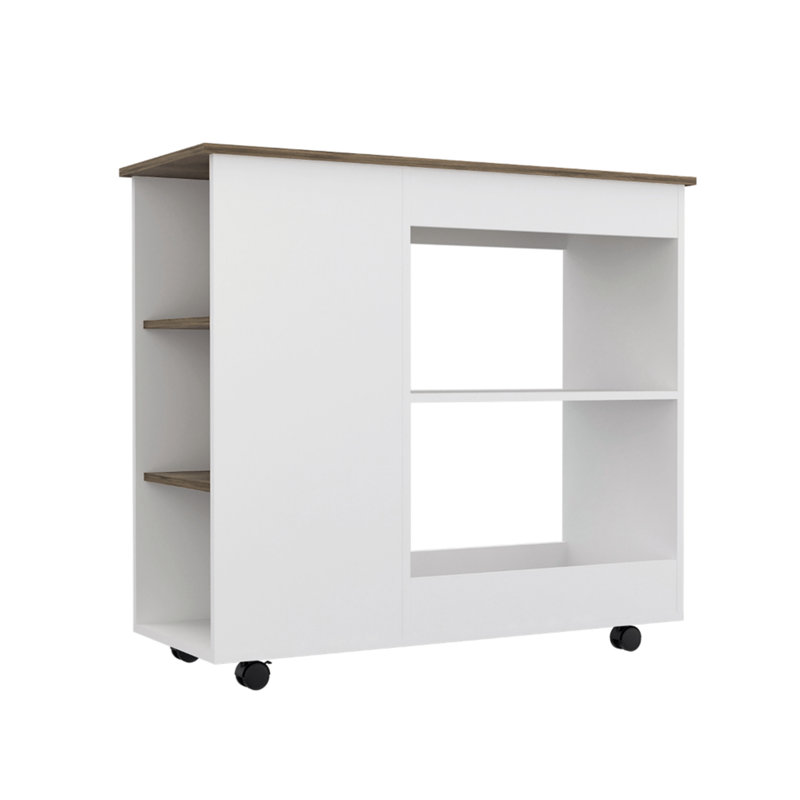Versatile Kitchen Cart with Abundant Storage and Mobility for Efficient Cooking