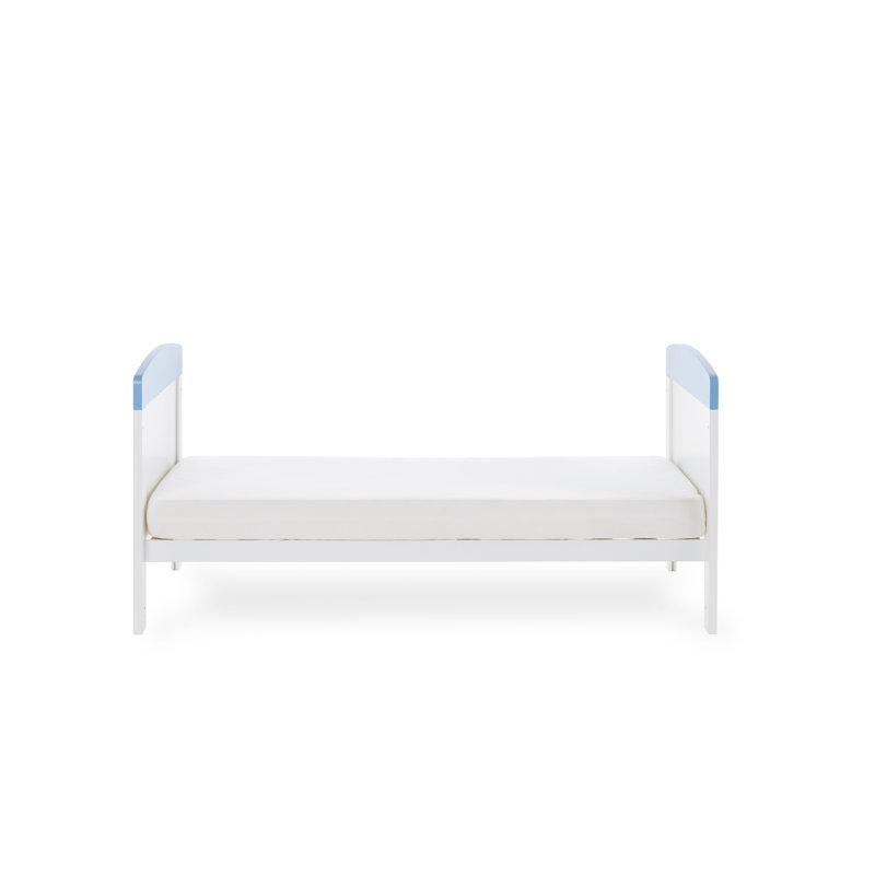 Grace Inspire Cot Bed with Under Drawer, White/Blue