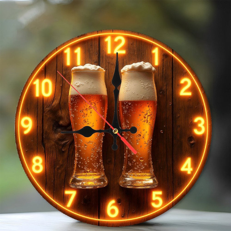Horloge murale à bière