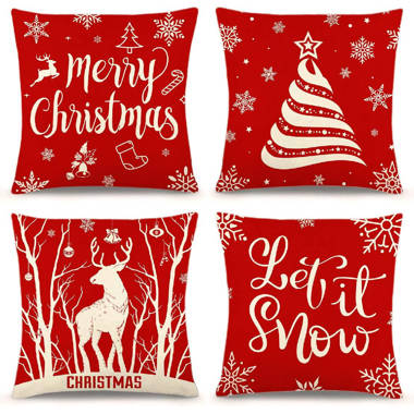 Mercer41 Jaosn Christmas Holiday Decorative Corduroy Striped Velvet Series  Bundle Throw Pillow Covers & Inserts, Set Of 2 - ShopStyle