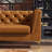 Faux Leather Chesterfield Upholstered Sofa with Gold Metal Legs-1054581302-1042953959-1042953953