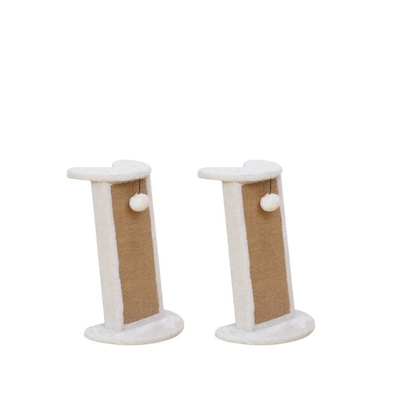 17" Minimalist Scratching Post with Toy