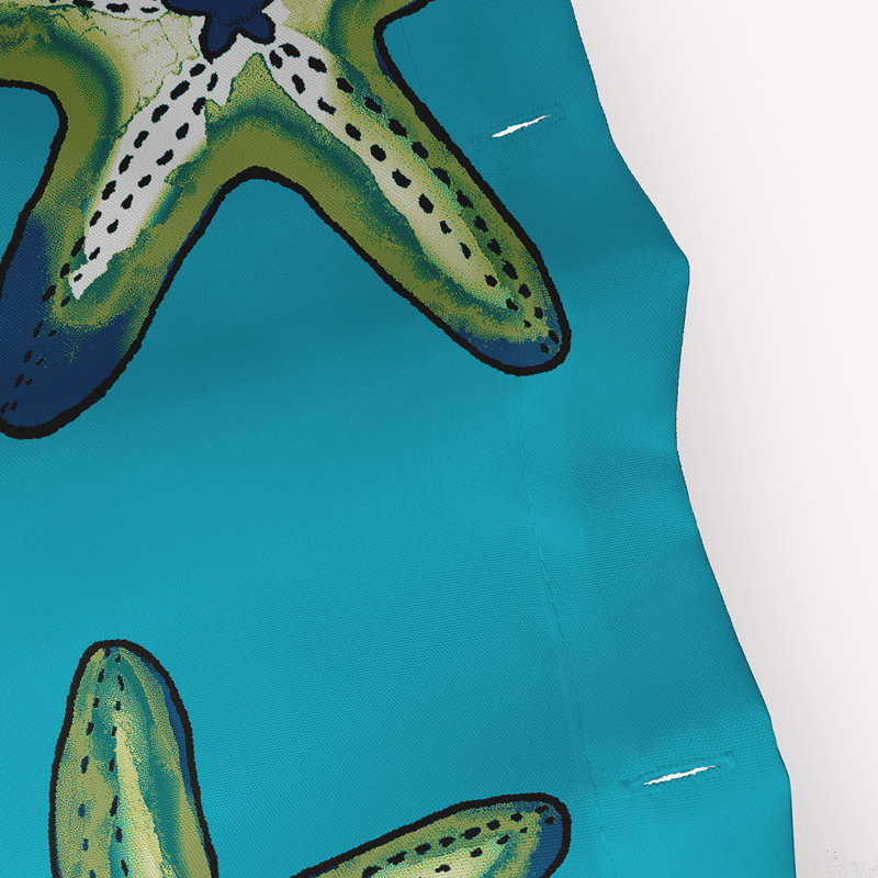 Rideau de douche simple Wilb Abraham, Turquoise / Vert