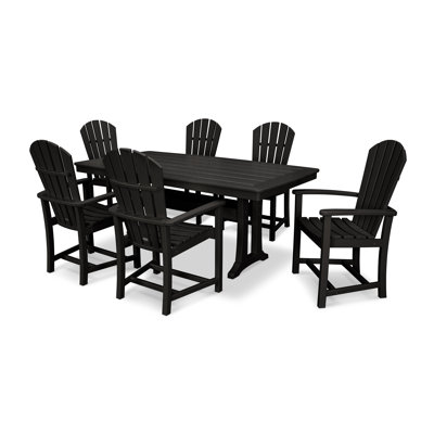 POLYWOOD Palm Coast 7-Piece Dining Set with Trestle Legs