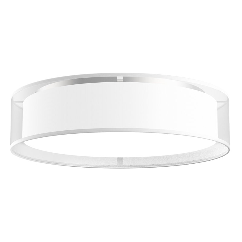 Plafonnier encastré 1 lumière DEL Dalton, Organza blanc, Organza blanc