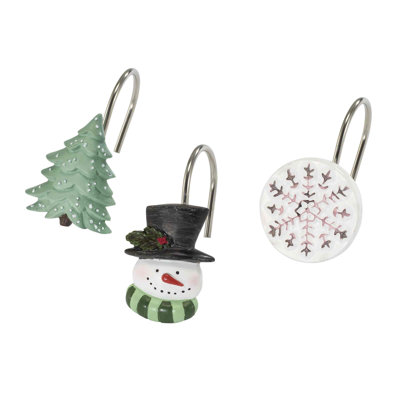 Winter Snowman Bath Avanti Linens Shower Hooks