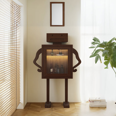 Table de bout robot en bois massif avec rotation à 360 °