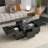 Extendable Wood rectangle Coffee Table with  2 large Hidden Storage Compartment-1611630685
