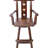 Ergonomic Rustic Bar Stool In Brown - 360 Swivel, Fir Wood, Decorative Star For Cafe, Bistro Use Swivel , Pub, Dining Room