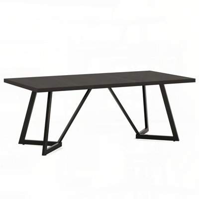 71'' Large Rectangular Dining Table for 6-8 – Black
