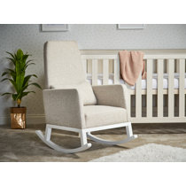 Babymore Pure Comfort Lux Nursing Chair with Footstool - Gentle Rocking  Chair, Convertible Wing Chair having Storage Pockets with Chic Fabric &  High-Density Padding Included Lumbar Cushion (Cream) : : Baby  Products