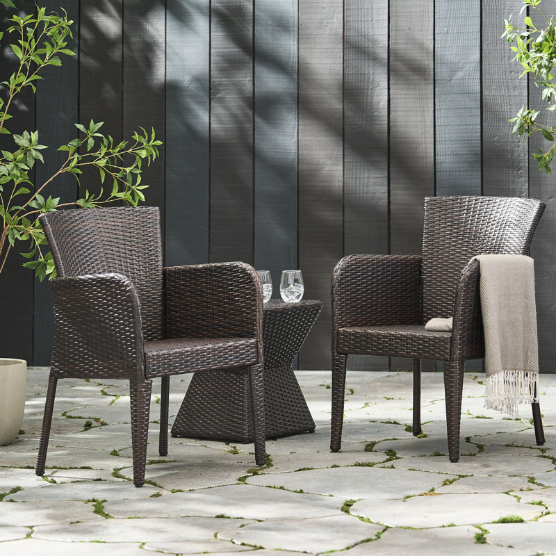 Chaise de patio Woodard, Brun