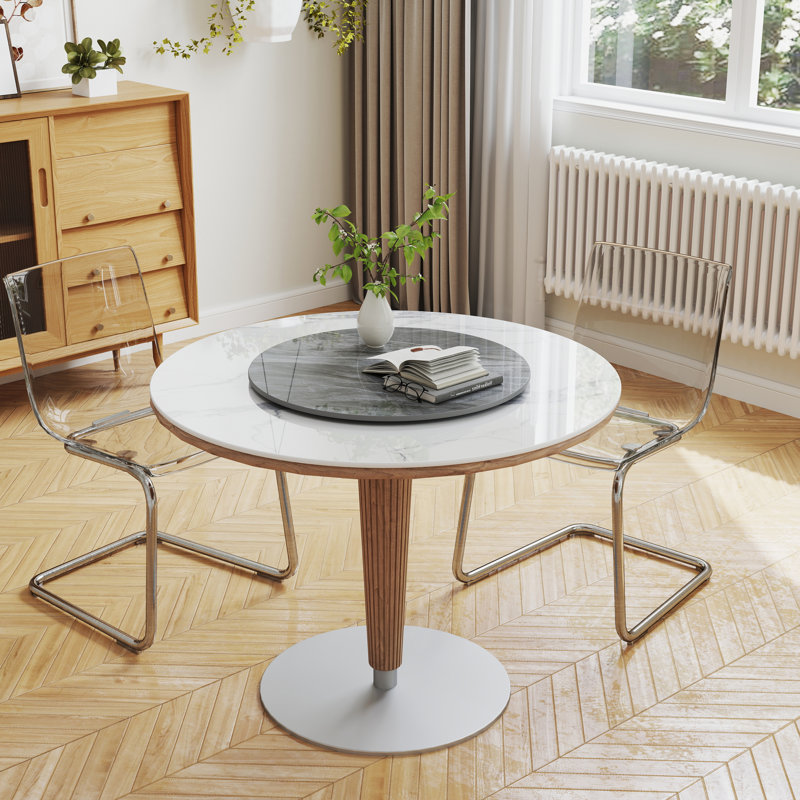 Plateau de table en céramique frittée à bords biseautés, H 0,43 po x L 39,4 po x l 39,4 po, Blanc