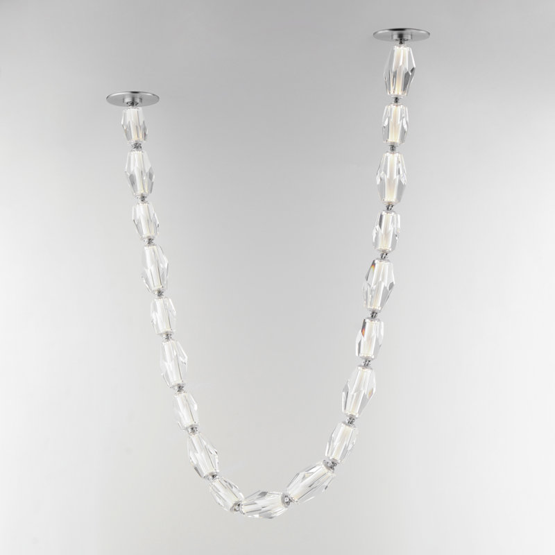 31 - Light LED Flush Mount, Polished Chrome