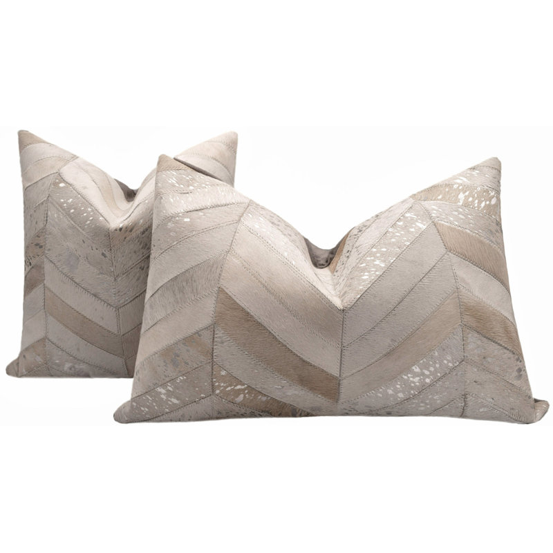 Coussins décoratifs en cuir de vache Canvello