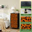 Petite commode à 4 tiroirs pour chambre à coucher avec imprimé léopard et petite commode orange pour commode avec commode-695528133