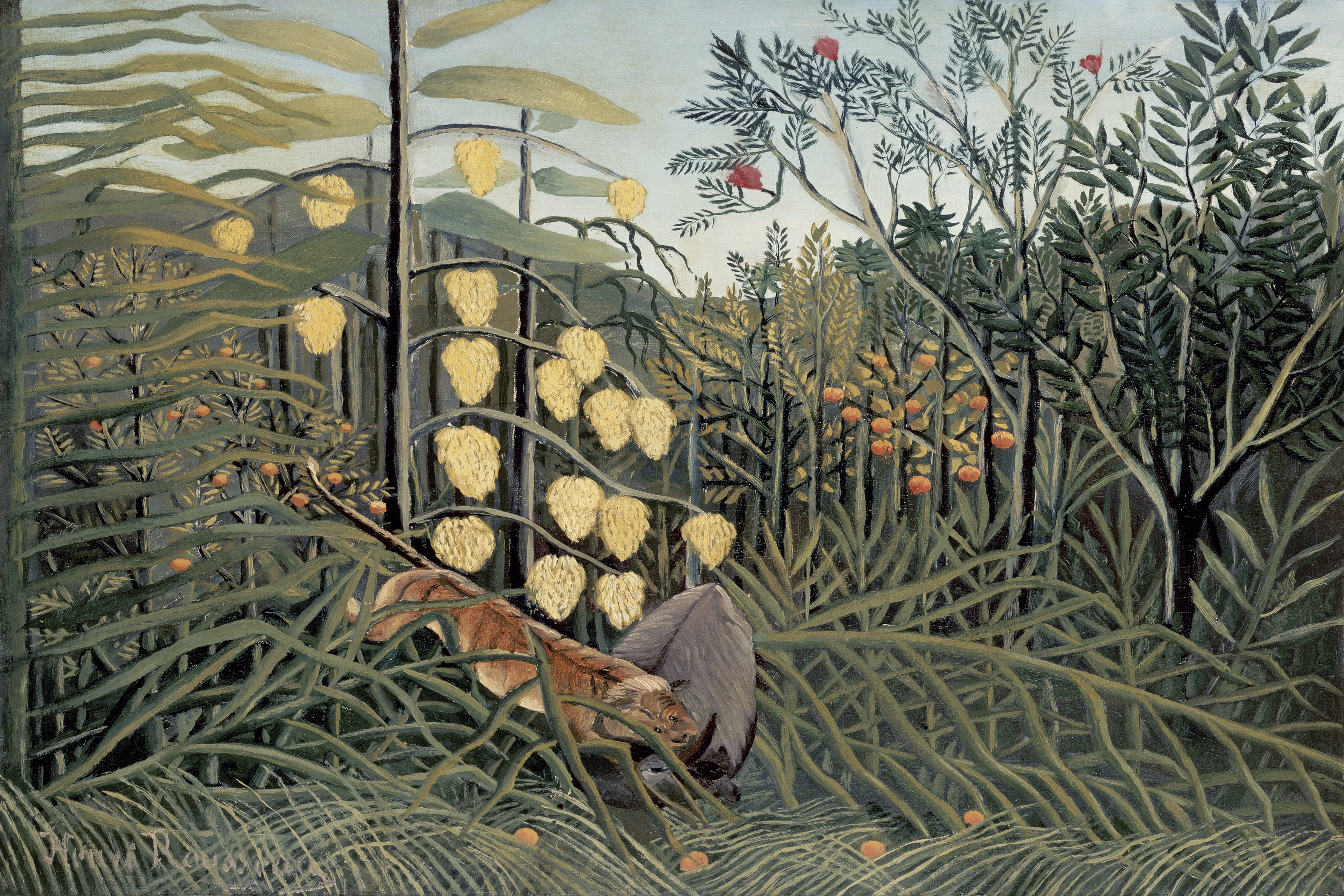 Bay Isle Home Rousseau's Jungle I On Canvas by Henri Rousseau