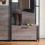 Wood Walk-In Closet System with Powder-Coated Metal Frame & Deep Storage