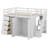Jearl Full Size Wood Loft Bed With Built-in Wardrobes, Cabinets and Drawers-1272168061
