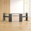 Pauletta L-Shaped Metal Base Computer Desk-37190108