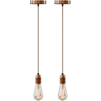 1 - Light Copper Single Pendant