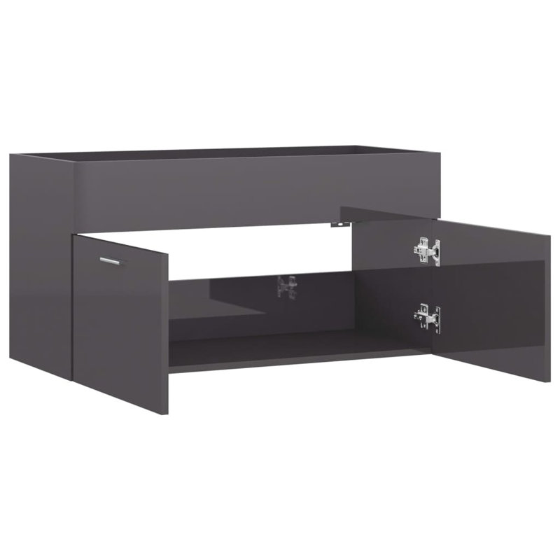 Elionora Bathroom Cabinet, Gloss Grey