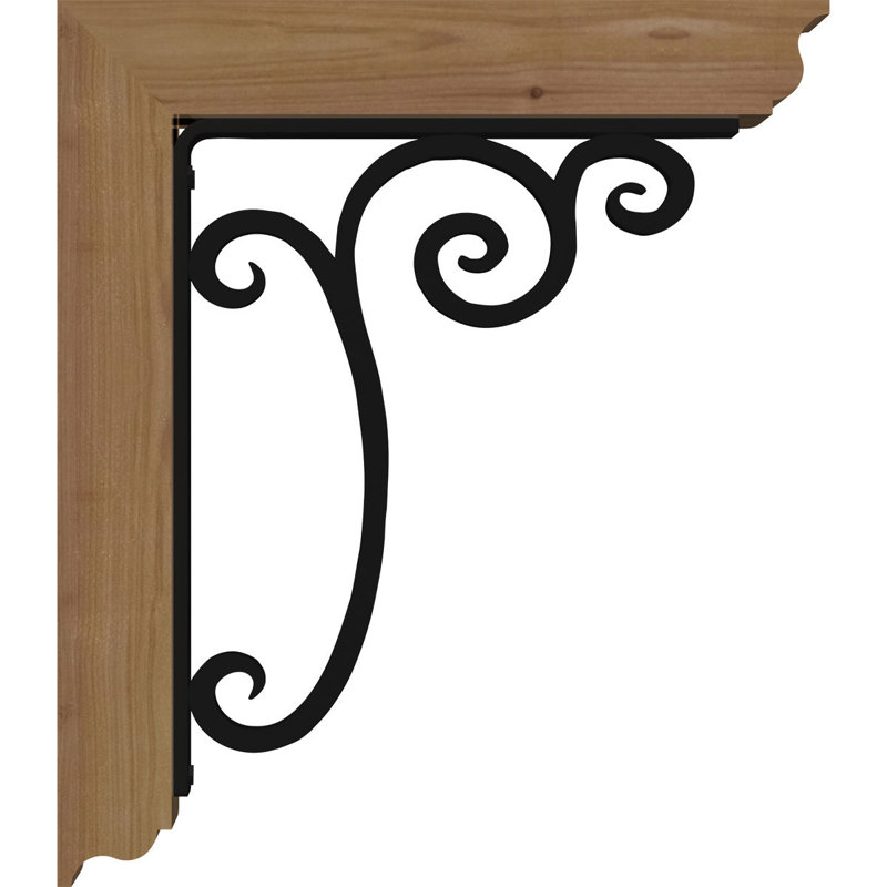 Support triple en fer traditionnel Avery 8 po, H 19 po x P 16 po, Cèdre rouge de l'Ouest l 4 po x T 2 po (sciage br
