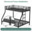 Black Twin XL Over Queen Bunk Bed-934174170-933611412