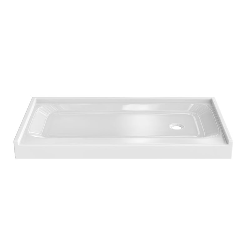 Right Drain Single Threshold - Acrylic and Fiberglass - 60 X 32 X 5.5