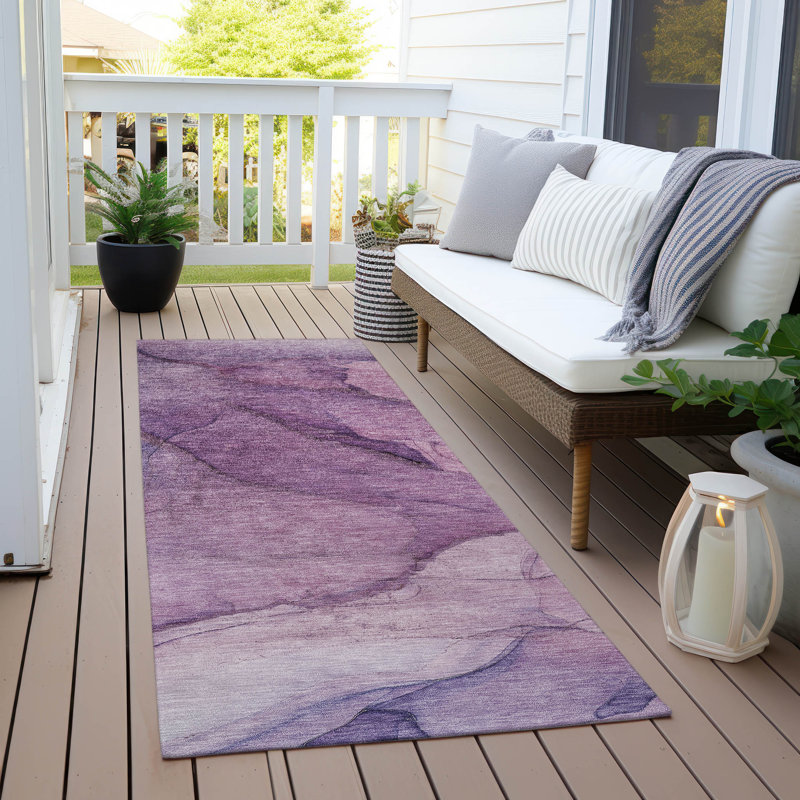 Tapis d'intérieur / extérieur antidérapant Khiri, Tapis de couloir 2 pi 3 po x 7 pi 6 po