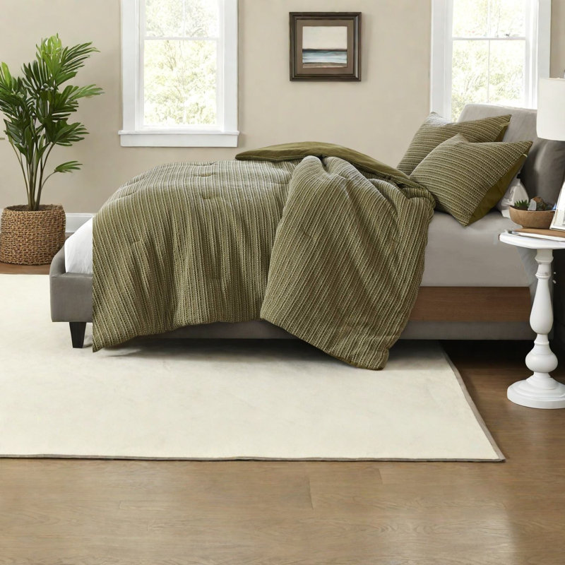 Oversized Cotton Bedding Sets Full Queen Waffle Washed For Modern Home