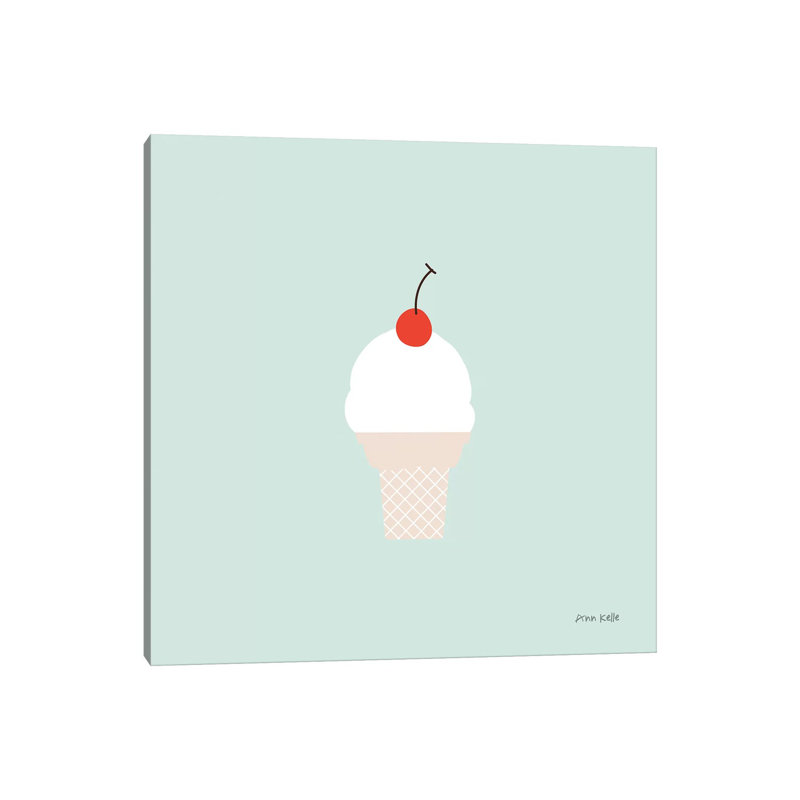 Ice Cream Cone II by Ann Kelle - Wrapped Canvas Print, 93.98cm H x 93.98cm W x 1.91cm D