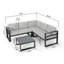 Canapé modulaire d'extérieur en aluminium Dursley