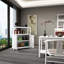 Armoire de rangement blanche en bambou à grande capacité pour salle de bain