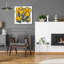 «Abstract Floral on Taupe» par St. Hilaire Elizabeth, art mural en verre acrylique-919719218