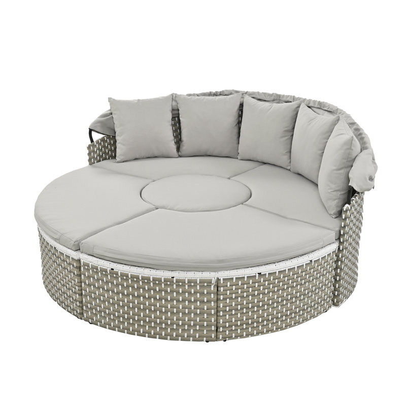  Largeur de 66,5 po avec coussins (gris), Brun, Gris clair