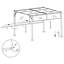 Erol 3m x 3m Steel Pergola