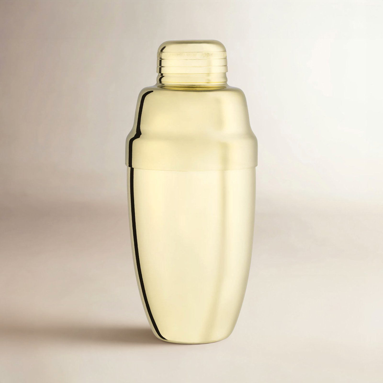 Belmont Stainless Steel Cocktail Shaker, Gold Plated