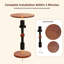 Table de bout ronde, table d'appoint à piédestal moderne de style Mid-Century 100% bois massif, petite table d'appoint pour salon, chambre à coucher, balcon, finition noyer