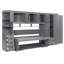 Lit escamotable simple avec armoire murale, armoire et bureau pour économiser de l'espace et la multifonctionnalité, gris-45850533