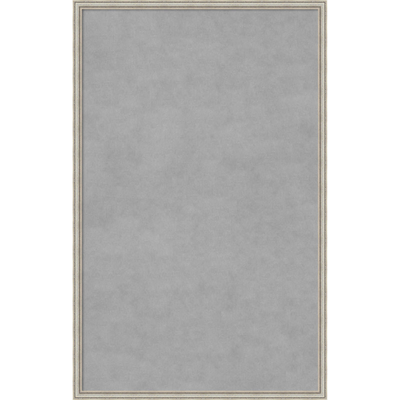 Tableau magnétique Cordelia Thin à cadre argenté antique, L 21 po x H 33 po, Cordelia argent fin