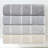 Naples Viscose Cotton Blend Medium Weight Textured Checkered and Ribbed Face Towels Washcloths-106802608