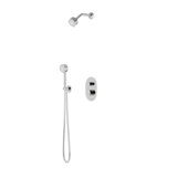 Trova Round Thermostatic Shower Trim Kit With Hand Held Shower Brushed Nickel
