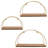 Decorative Arch Wall Shelves Storage for Bedroom Decor - Modern Wall Hanging for Bathroom and Office - Set of 3, 14", 12", 10", Brown & Gold