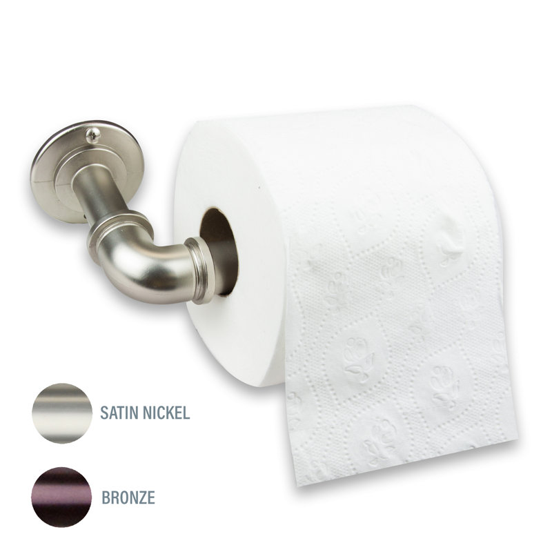 Porte-papier hygiénique mural simple, Nickel satiné