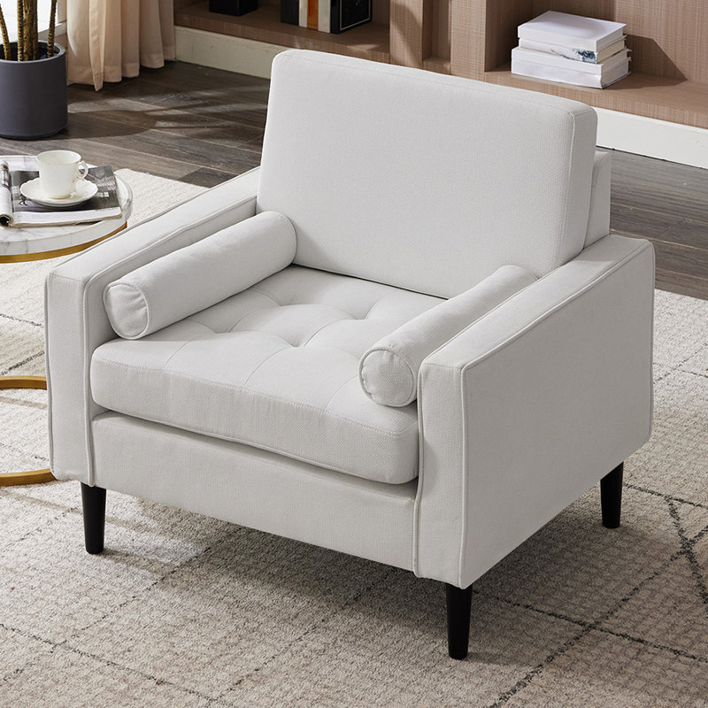 Mid-Century Single Armchair, Beige