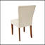 Ensemble de 2 chaises de salle à manger contemporaines rembourrées, crème, parfaites pour le confort et le style dans les salles à manger modernes