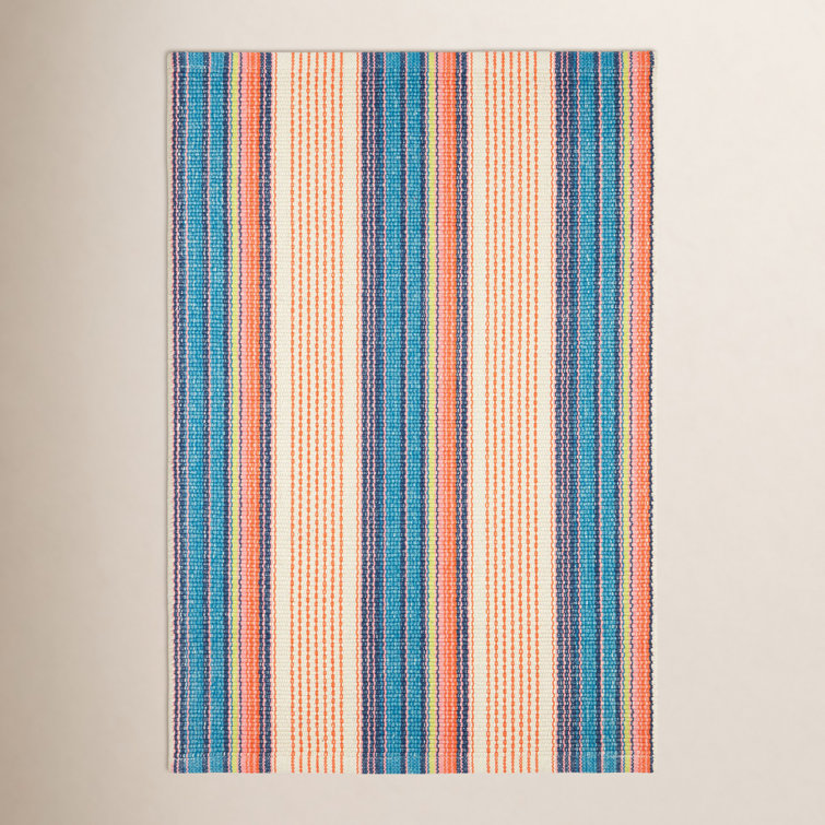 Sloane Stripe Sunset Handwoven Cotton Rug