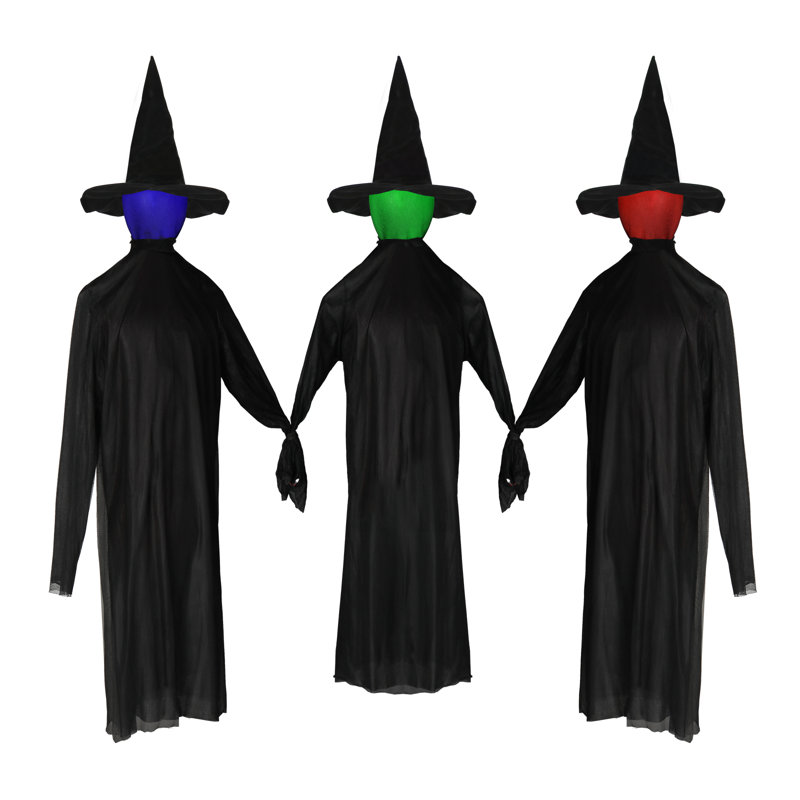 Ensemble de 3 décorations extérieures de sorcières pour l'Halloween