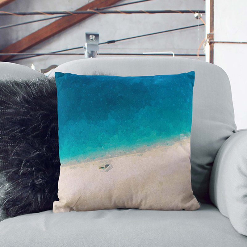 Square Throw Cushion, White, 55cm H x 55cm W x 20cm D